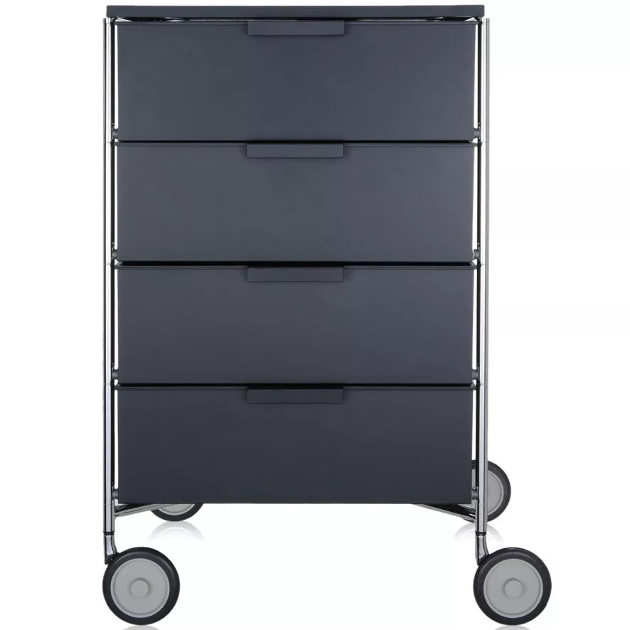 Kartell Mobil 4 Ladekast Ondoorzichtig Matte Antraciet 1 Kartell Mobil 4 Ladekast Ondoorzichtig Matte Antraciet