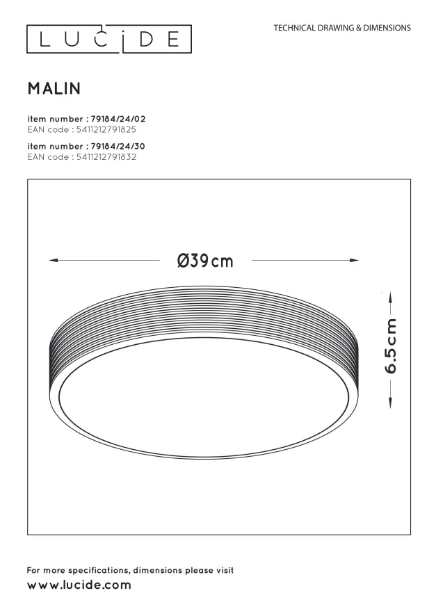 Lucide Malin Plafondlamp Ø39 LED Zwart 9 Lucide Malin Plafondlamp Ø39 LED Zwart - Afbeelding 9