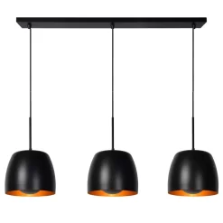 Lucide Nolan 3 Cluster Hanglamp Lineair Zwart