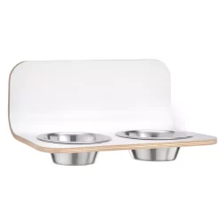 MiaCara Arco Kattenvoerbak Wand Wit