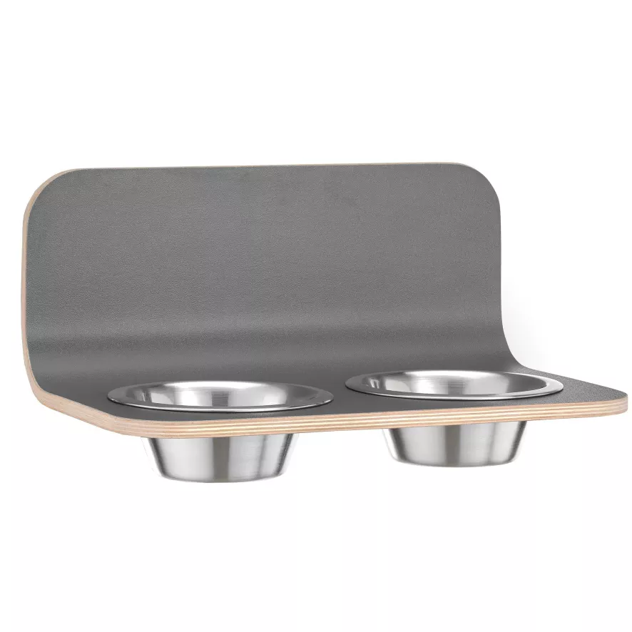 MiaCara Arco Kattenvoerbak Wand Grijs 1 MiaCara Arco Kattenvoerbak Wand Grijs