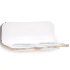 MiaCara Arco Kattenvoerbak Wand Porselein Wit