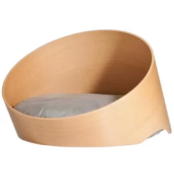 MiaCara Covo Hondenmand Ø60 Eiken, Kussen Sand