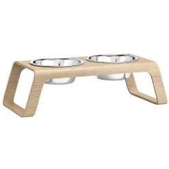 MiaCara Desco Hondenvoerbak Medium Essen Naturel