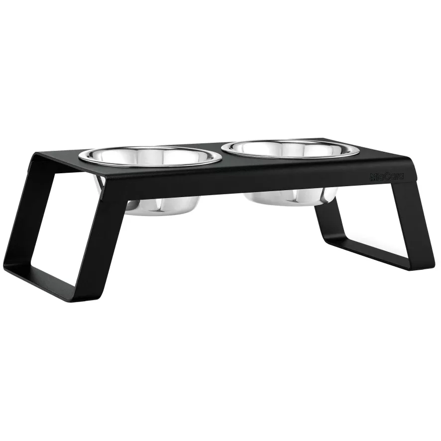 MiaCara Desco Hondenvoerbak Medium Walnoot 2 MiaCara Desco Hondenvoerbak Medium Walnoot - Afbeelding 2