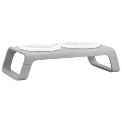 MiaCara Desco Kattenvoerbak Porselein Essen Grijs