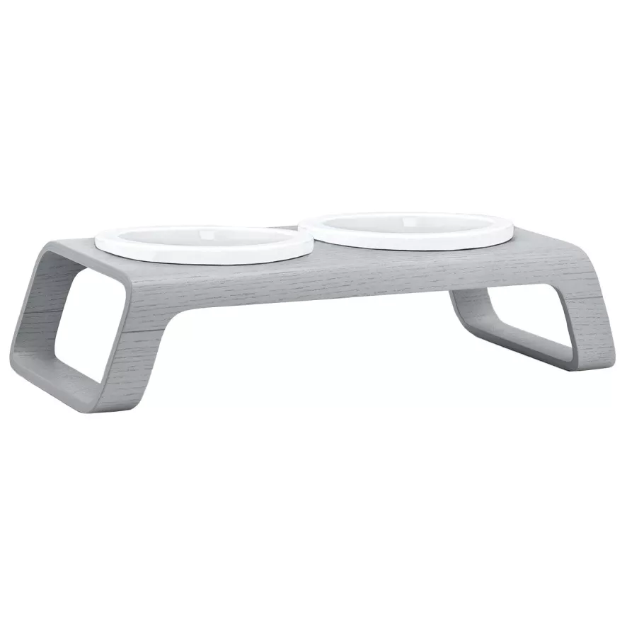 MiaCara Desco Kattenvoerbak Porselein Essen Grijs 1 MiaCara Desco Kattenvoerbak Porselein Essen Grijs