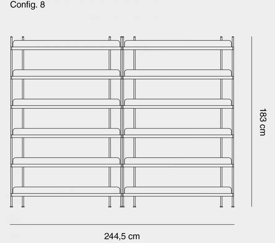 Muuto Compile 8 Stellingkast Zwart 6 Muuto Compile 8 Stellingkast Zwart - Afbeelding 6