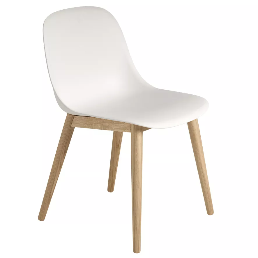 Muuto Fiber Side Wood Stoel Oker 2 Muuto Fiber Side Wood Stoel Oker - Afbeelding 2