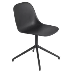 Muuto Fiber Side Swivel Stoel Zwart