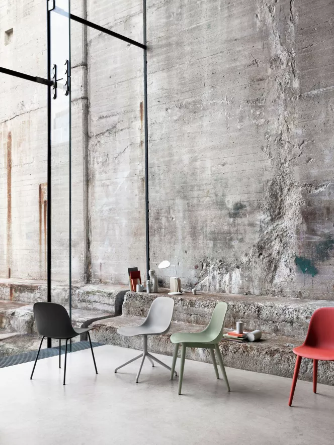 Muuto Fiber Side Wood Stoel Oker 4 Muuto Fiber Side Wood Stoel Oker - Afbeelding 4