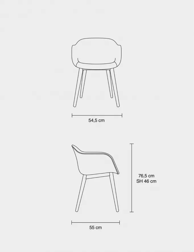 Muuto Fiber Side Wood Stoel Oker 6 Muuto Fiber Side Wood Stoel Oker - Afbeelding 6