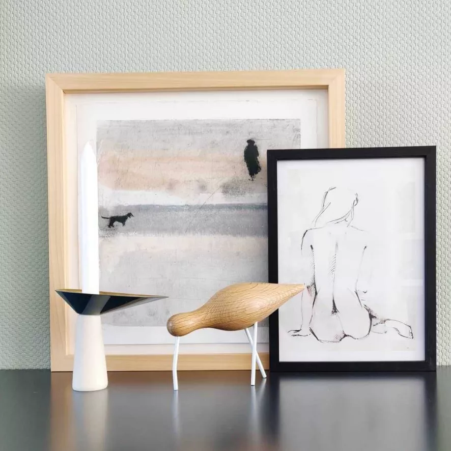 Normann Copenhagen Shorebird Vogel Collectors Item Large Walnoot Messing 4 Normann Copenhagen Shorebird Vogel Collectors Item Large Walnoot Messing - Afbeelding 4