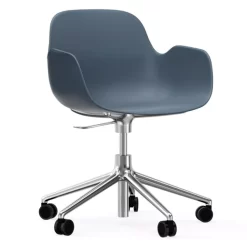 Normann Copenhagen Form Armchair Bureaustoel Met Aluminium Onderstel, Blauw
