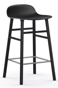 Normann Copenhagen Form Barstool Barkruk 65cm Met Zwart Onderstel Zwart