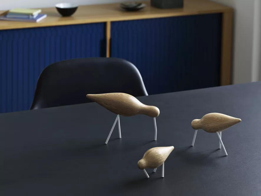 Normann Copenhagen Shorebird Vogel Collectors Item Large Walnoot Messing 14 Normann Copenhagen Shorebird Vogel Collectors Item Large Walnoot Messing - Afbeelding 14