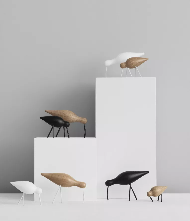 Normann Copenhagen Shorebird Vogel Collectors Item Large Walnoot Messing 8 Normann Copenhagen Shorebird Vogel Collectors Item Large Walnoot Messing - Afbeelding 8