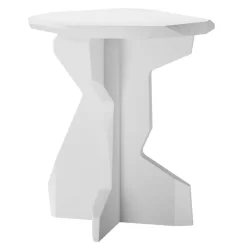 Objekte Unserer Tage Fels Bijzettafel Gelakt Essen, White