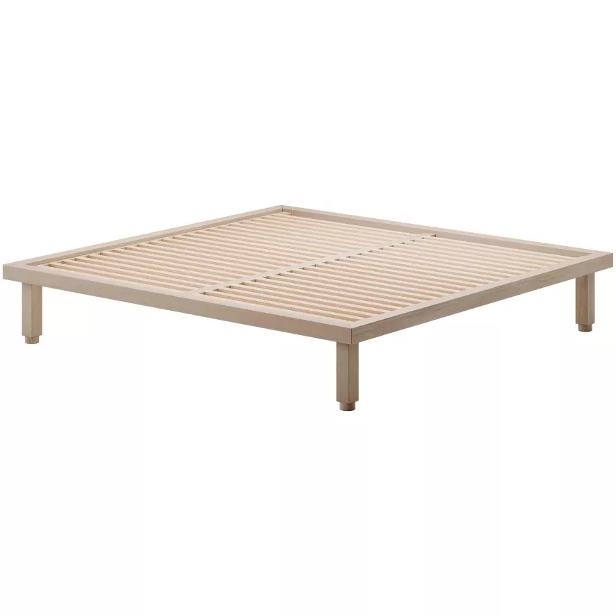 Objekte Unserer Tage Kaya Bed 200x200 Eiken Wit 1 Objekte Unserer Tage Kaya Bed 200x200 Eiken Wit