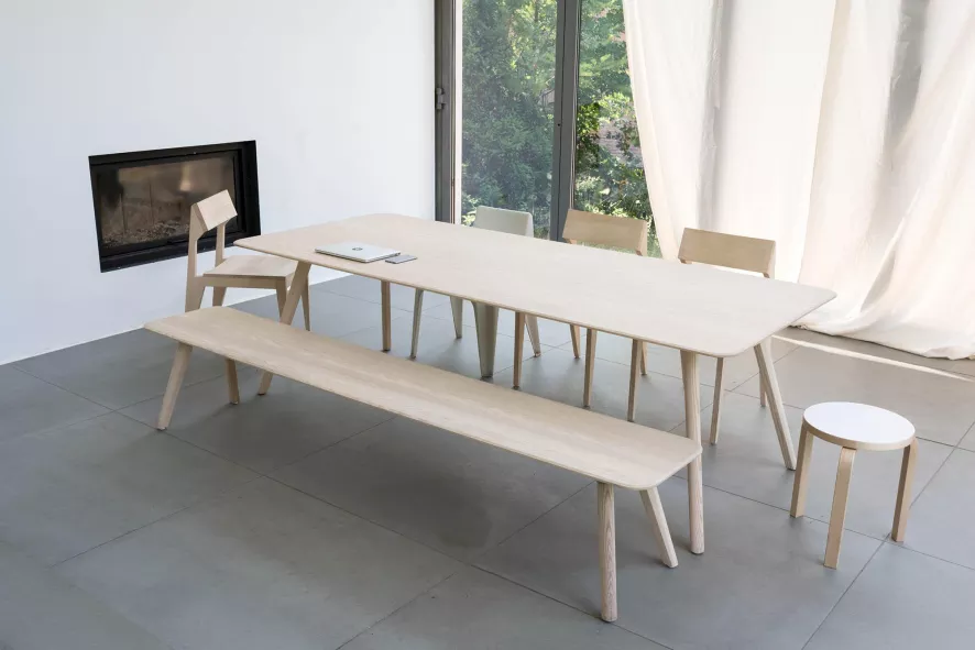 Objekte Unserer Tage Meyer Eetbank 200 Waxed Eiken 6 Objekte Unserer Tage Meyer Eetbank 200 Waxed Eiken - Afbeelding 6