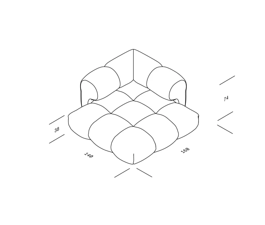 Objekte Unserer Tage Sander 2-zits Bank Sand 13 Objekte Unserer Tage Sander 2-zits Bank Sand - Afbeelding 13