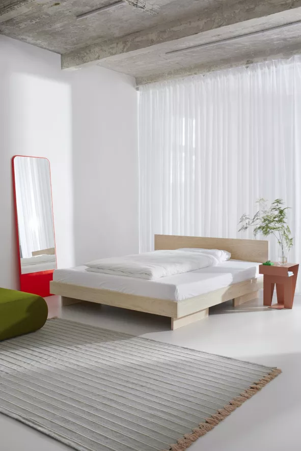 Objekte Unserer Tage Zians Bed Met Hoofdbord 160x200 Eiken Wit 8 Objekte Unserer Tage Zians Bed Met Hoofdbord 160x200 Eiken Wit - Afbeelding 8