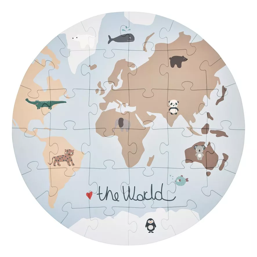 OYOY The World Puzzel Speelgoed Ø60 3 OYOY The World Puzzel Speelgoed Ø60 - Afbeelding 3