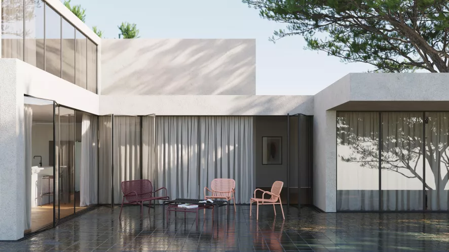 Petite Friture Week-end Tuinbank 2-zits Geel 6 Petite Friture Week-end Tuinbank 2-zits Geel - Afbeelding 6