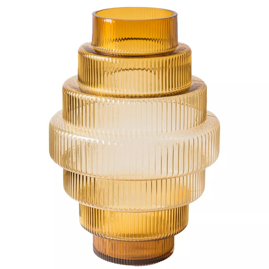 POLSPOTTEN Steps Vaas Small Amber 1 POLSPOTTEN Steps Vaas Small Amber