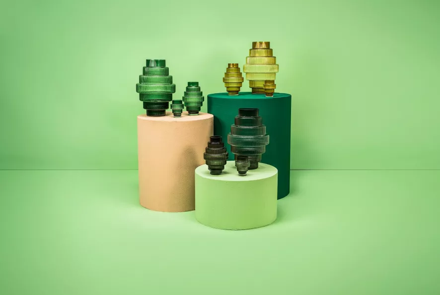 POLSPOTTEN Steps Vaas Small Amber 3 POLSPOTTEN Steps Vaas Small Amber - Afbeelding 3