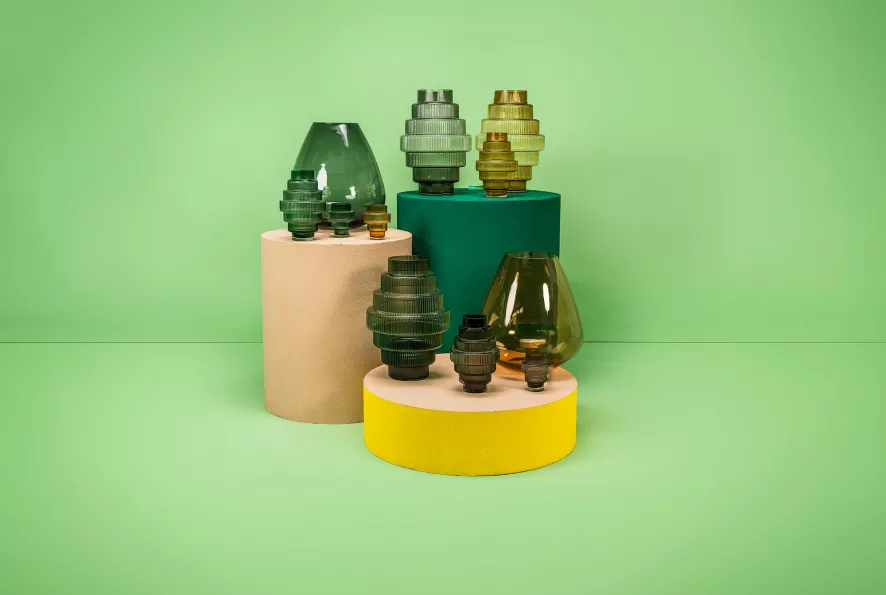 POLSPOTTEN Steps Vaas Small Amber 4 POLSPOTTEN Steps Vaas Small Amber - Afbeelding 4