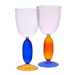 Puik Boon Wijnglas Pink/Amber/Blue Set Van 2