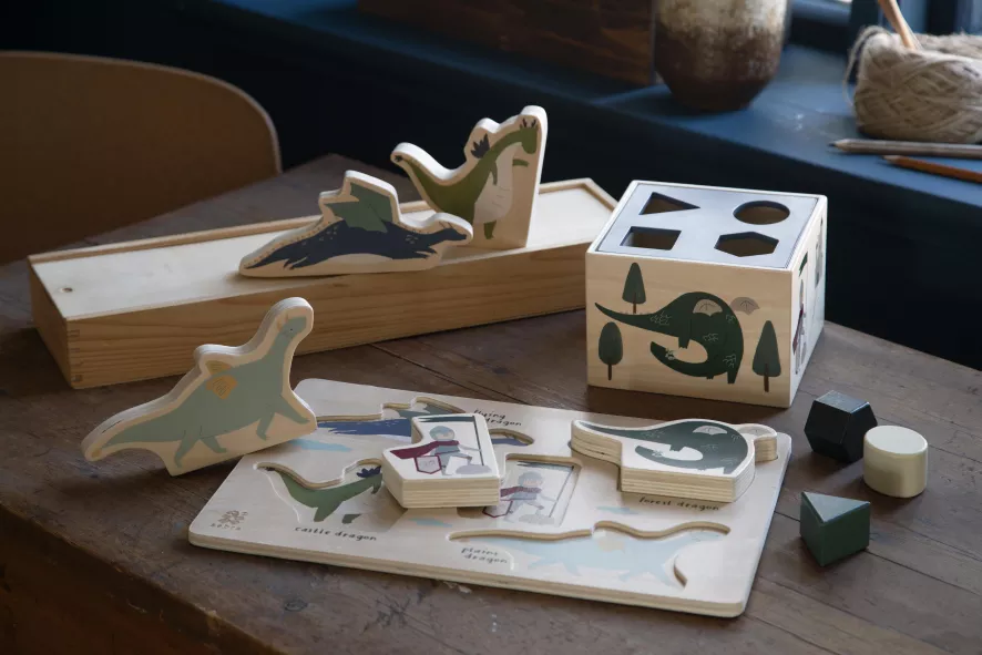 Sebra Dragon Tales Houten Vormenstoof Speelgoed 3 Sebra Dragon Tales Houten Vormenstoof Speelgoed - Afbeelding 3