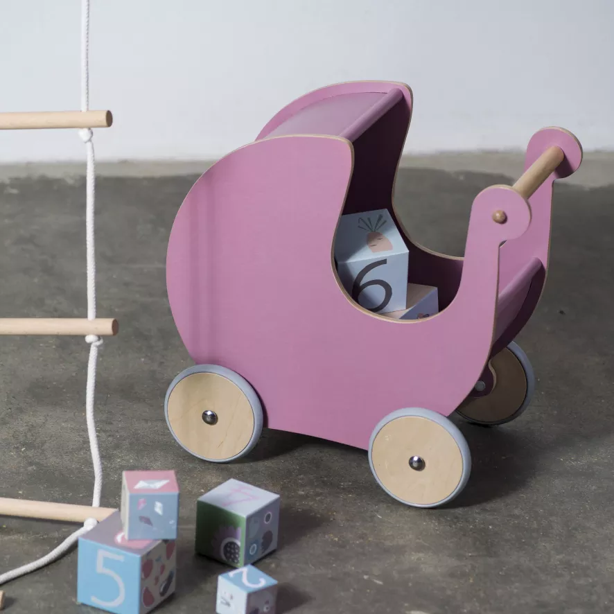 Sebra Poppenwagen Speelgoed Blossom Pink 3 Sebra Poppenwagen Speelgoed Blossom Pink - Afbeelding 3