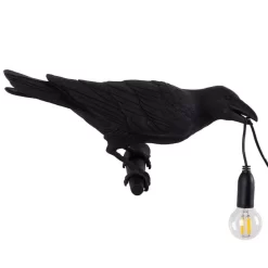 Seletti Bird Looking Wandlamp Rechts Buiten Zwart