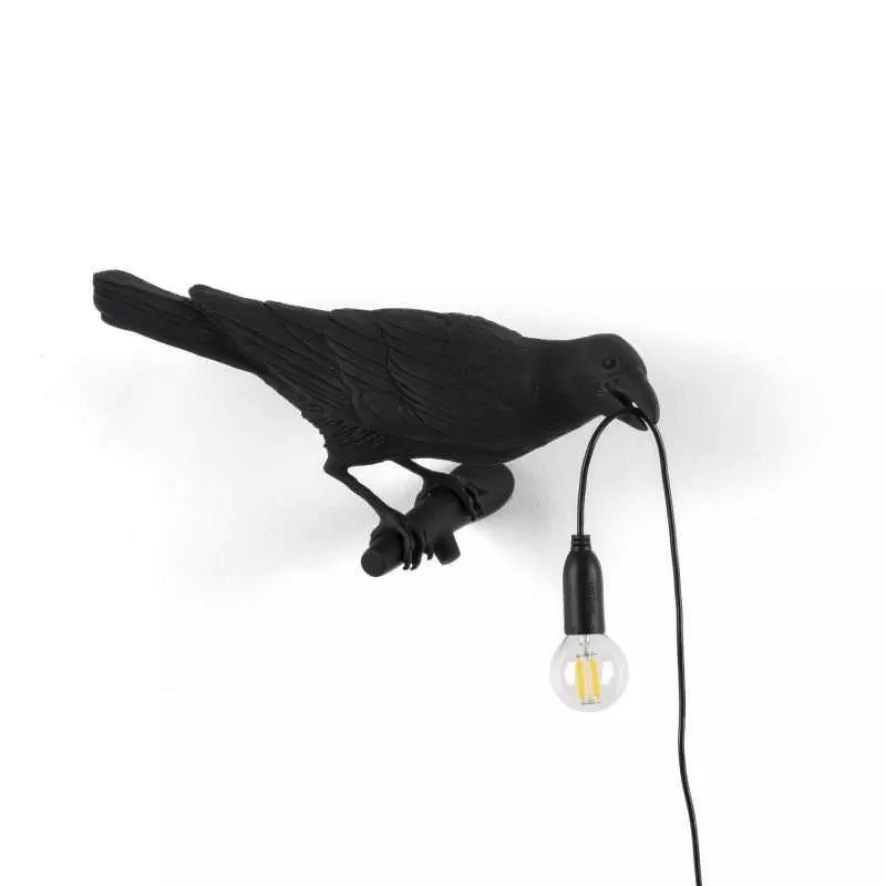 Seletti Bird Looking Wandlamp Rechts Buiten Zwart 8 Seletti Bird Looking Wandlamp Rechts Buiten Zwart - Afbeelding 8