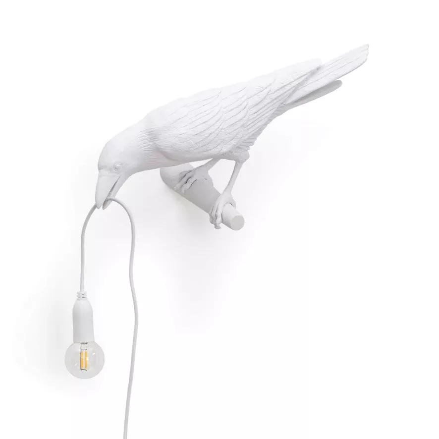Seletti Bird Looking Wandlamp Links Wit 1 Seletti Bird Looking Wandlamp Links Wit
