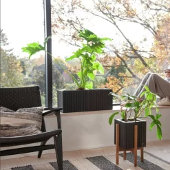 Squarely Copenhagen GrowWIDE Balkon Plantenbak, Black Ash, Bruin Leer 48cm -Meubelwinkel x886x886 squarely growwide balkon plantenbak incl reservoir 60x22 black ash9.jpg.pagespeed.ic .yUCo BGTa