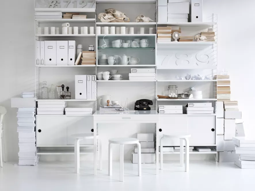 String Furniture Kast Met Schuifdeur 78 X 30 X 42 Cm Beige 11 String Furniture Kast Met Schuifdeur 78 X 30 X 42 Cm Beige - Afbeelding 11