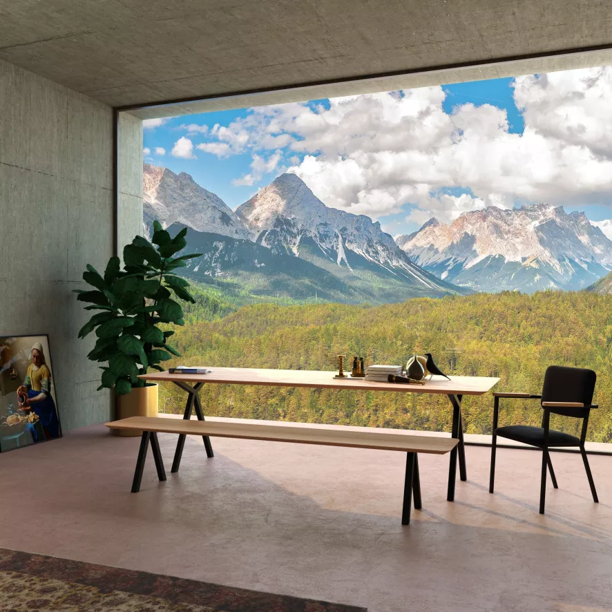 Studio HENK Slim X-Type Tafel 300x100 Zwart Frame, Hardwax Light 3041, Verjongd Ronde Hoeken 4 Studio HENK Slim X-Type Tafel 300x100 Zwart Frame, Hardwax Light 3041, Verjongd Ronde Hoeken - Afbeelding 4