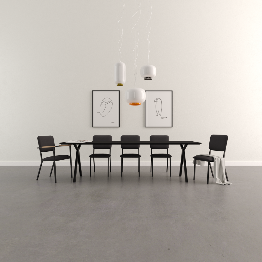 Studio HENK Slim X-Type Tafel 300x100 Zwart Frame, Hardwax Light 3041, Verjongd Ronde Hoeken 16 Studio HENK Slim X-Type Tafel 300x100 Zwart Frame, Hardwax Light 3041, Verjongd Ronde Hoeken - Afbeelding 16