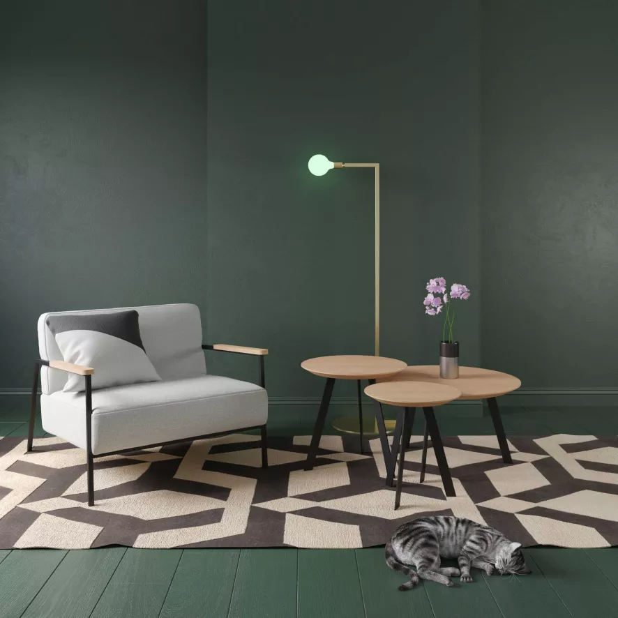 Studio HENK New Co Coffee Table 90 Zwart Onderstel, Zwarte Lak 3 Studio HENK New Co Coffee Table 90 Zwart Onderstel, Zwarte Lak - Afbeelding 3