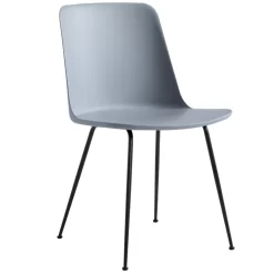 &tradition Rely HW6 Stoel Lichtblauw, Zwart Onderstel