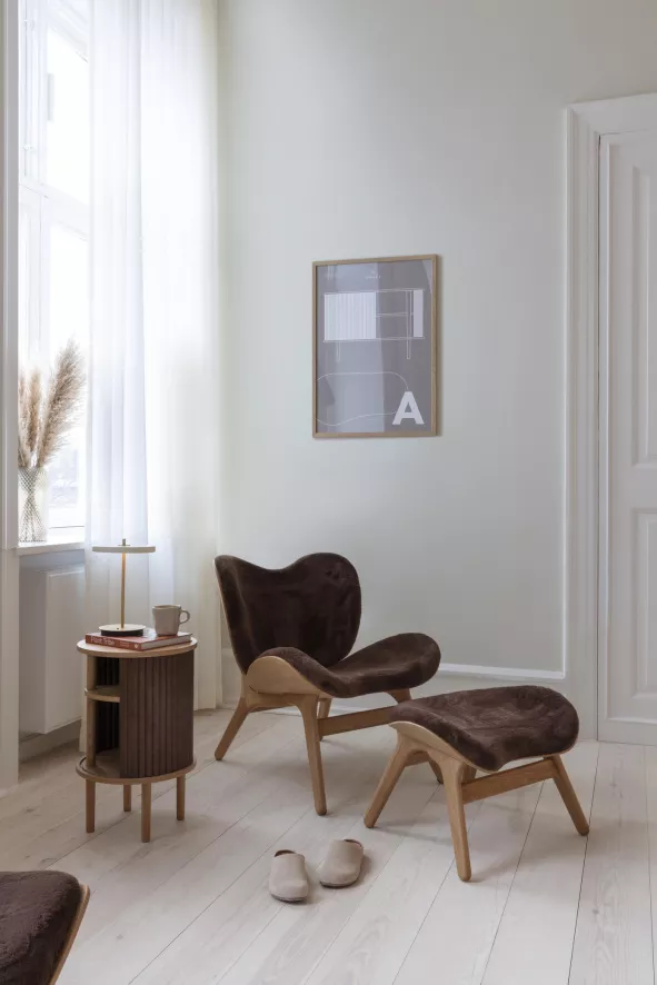 Umage A Conversation Piece Voetenbank Naturel Eiken, Tangerine 4 Umage A Conversation Piece Voetenbank Naturel Eiken, Tangerine - Afbeelding 4