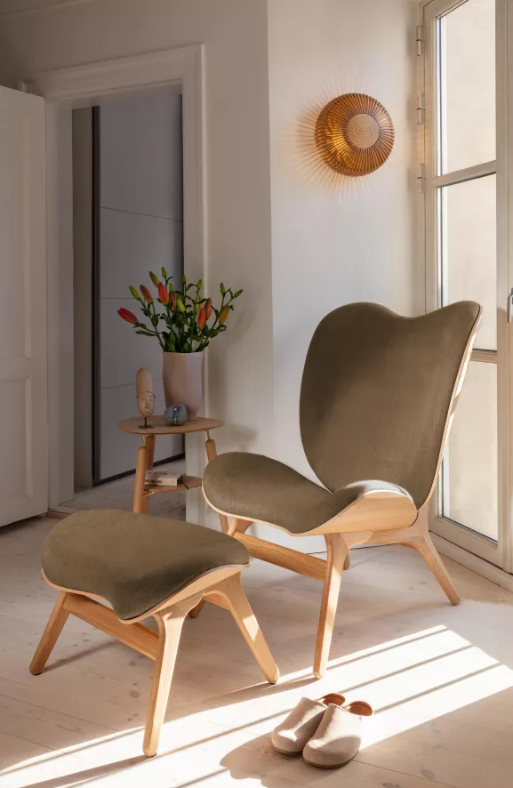 Umage A Conversation Piece Voetenbank Naturel Eiken, Tangerine 6 Umage A Conversation Piece Voetenbank Naturel Eiken, Tangerine - Afbeelding 6