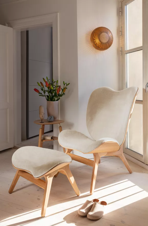 Umage A Conversation Piece Voetenbank Naturel Eiken, Tangerine 7 Umage A Conversation Piece Voetenbank Naturel Eiken, Tangerine - Afbeelding 7