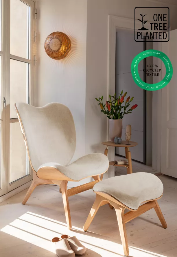 Umage A Conversation Piece Voetenbank Naturel Eiken, Tangerine 9 Umage A Conversation Piece Voetenbank Naturel Eiken, Tangerine - Afbeelding 9