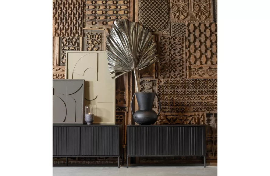 WOOOD Exclusive Gravure Tv-meubel 100 Grenen Zwart 11 WOOOD Exclusive Gravure Tv-meubel 100 Grenen Zwart - Afbeelding 11