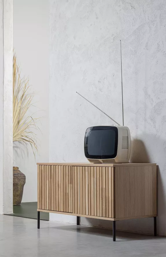 WOOOD Exclusive Gravure Tv-meubel 100 Grenen Zwart 9 WOOOD Exclusive Gravure Tv-meubel 100 Grenen Zwart - Afbeelding 9