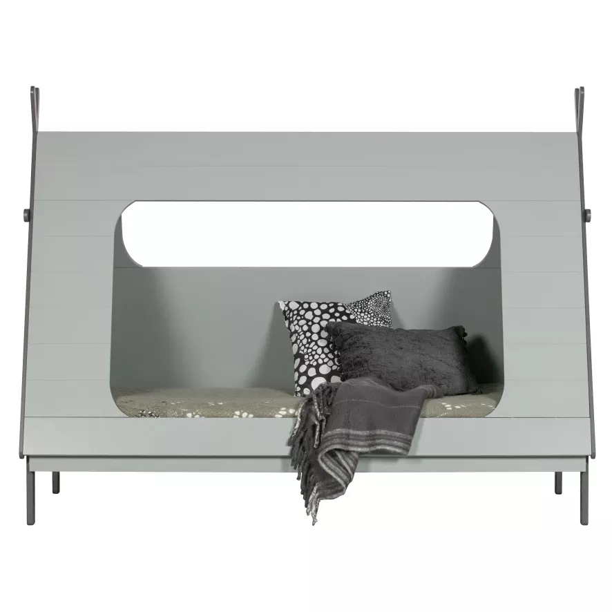 WOOOD Exclusive Tipi Kinderbed 90x200 Betongrijs 1 WOOOD Exclusive Tipi Kinderbed 90x200 Betongrijs